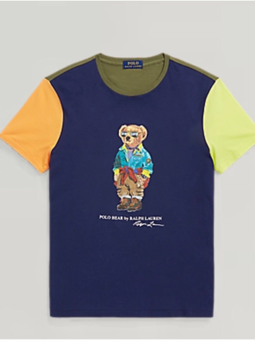 Polo Ralph Lauren Size XL Navy Multi Polo Bear Graphic Classic Fit T-Shirt